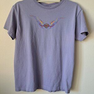 Harley Davidson Womens Short Sleeved Tshirt Size M Periwinkle